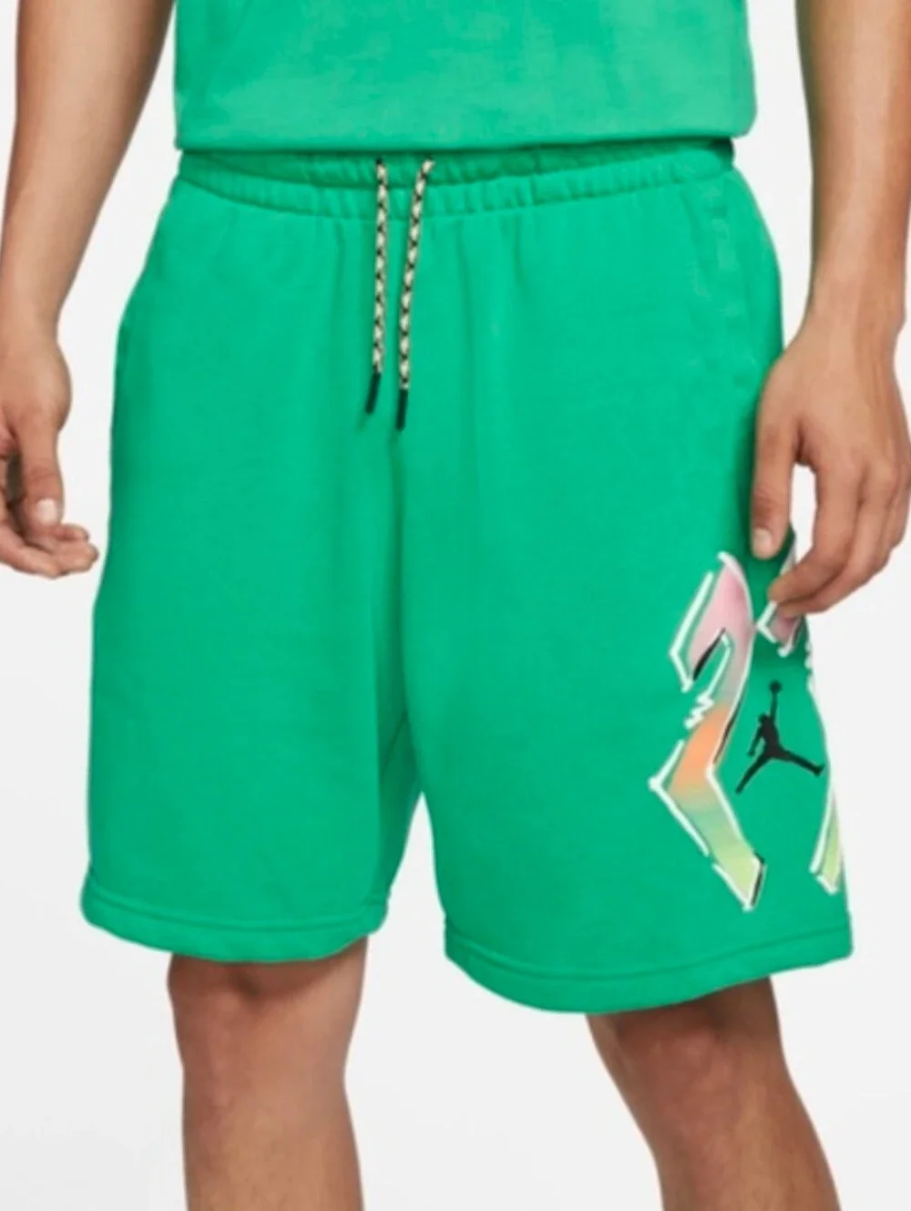 Jordan Sport DNA HBR Fleece Shorts Size Large in Stadium Green